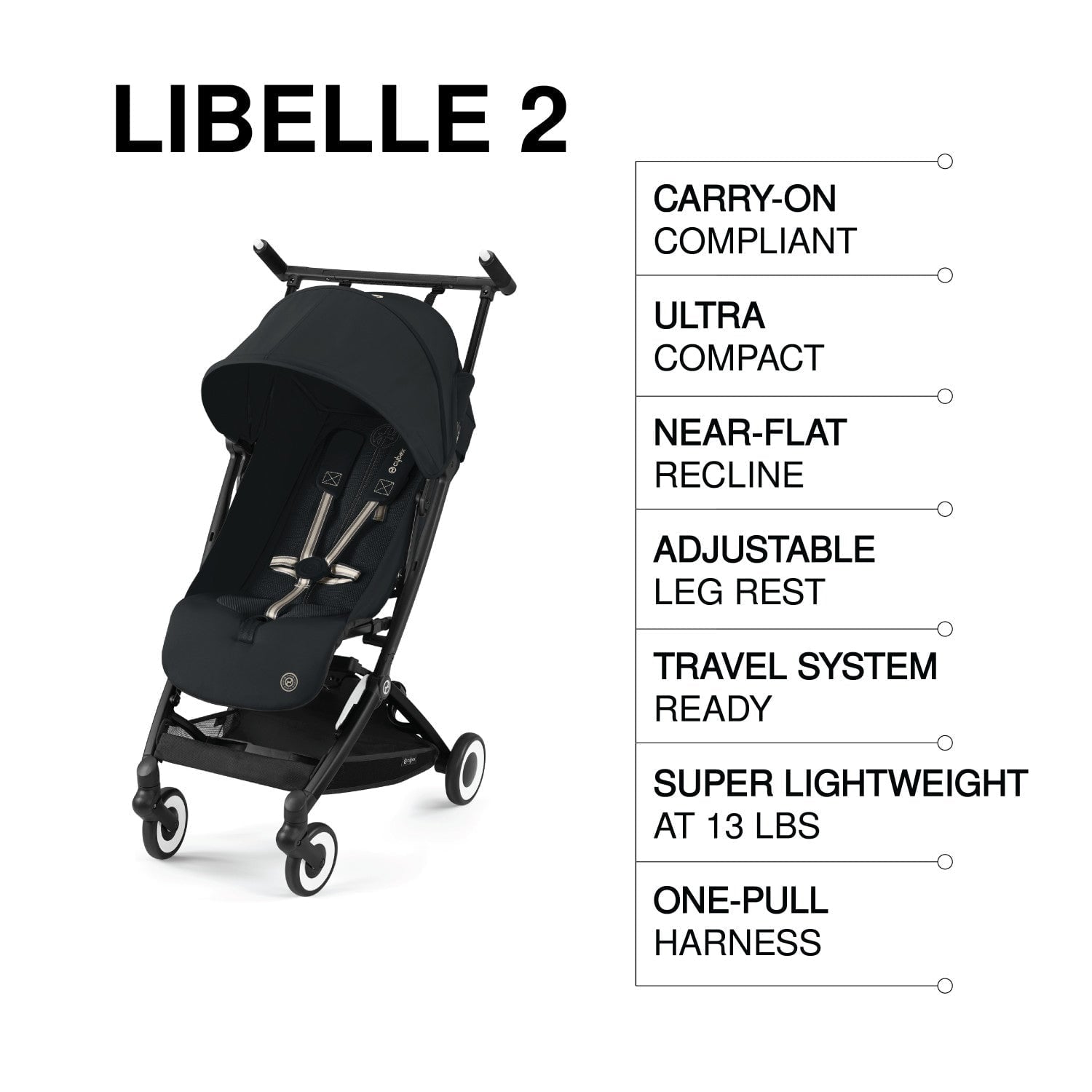 Cybex Strollers Cybex Libelle 2 Ultra Compact Lightweight Travel Stroller