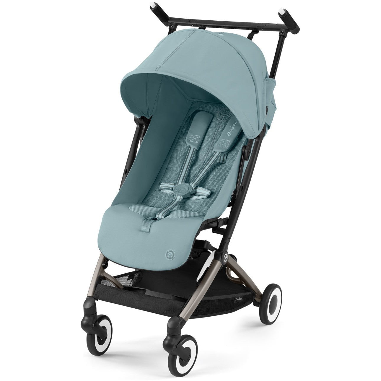 Cybex Strollers Stormy Blue | Taupe Frame Cybex Libelle 2 Ultra Compact Lightweight Travel Stroller