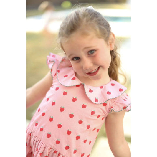 Dear Georgie Strawberries Collared Capers Dress babysupermarket