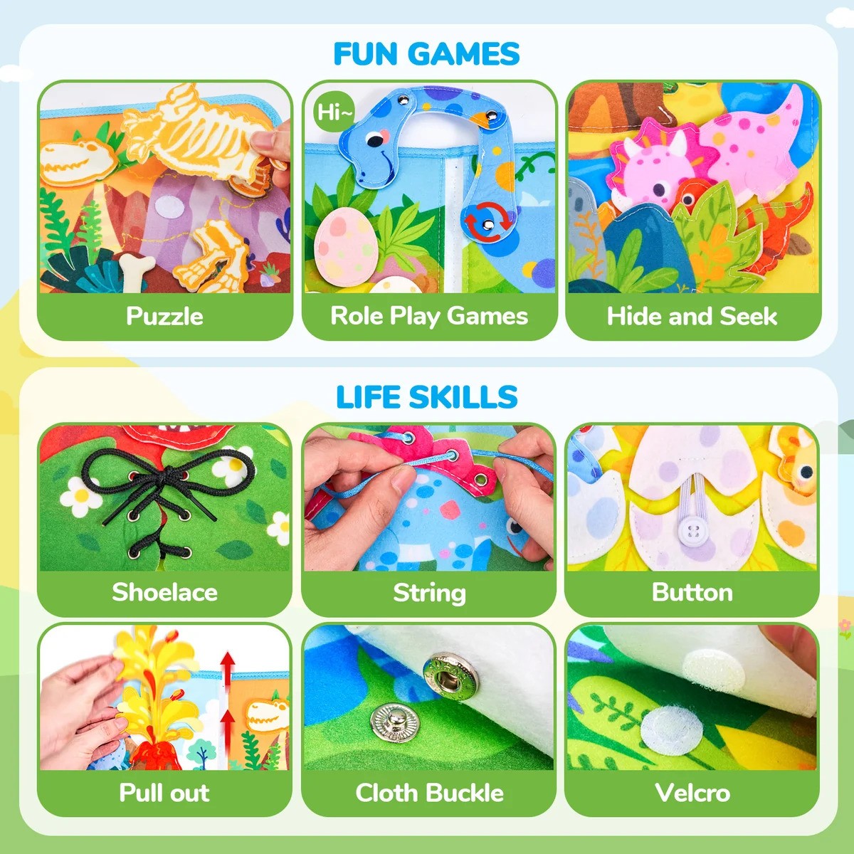 Joycat Dinosaur Busy Book