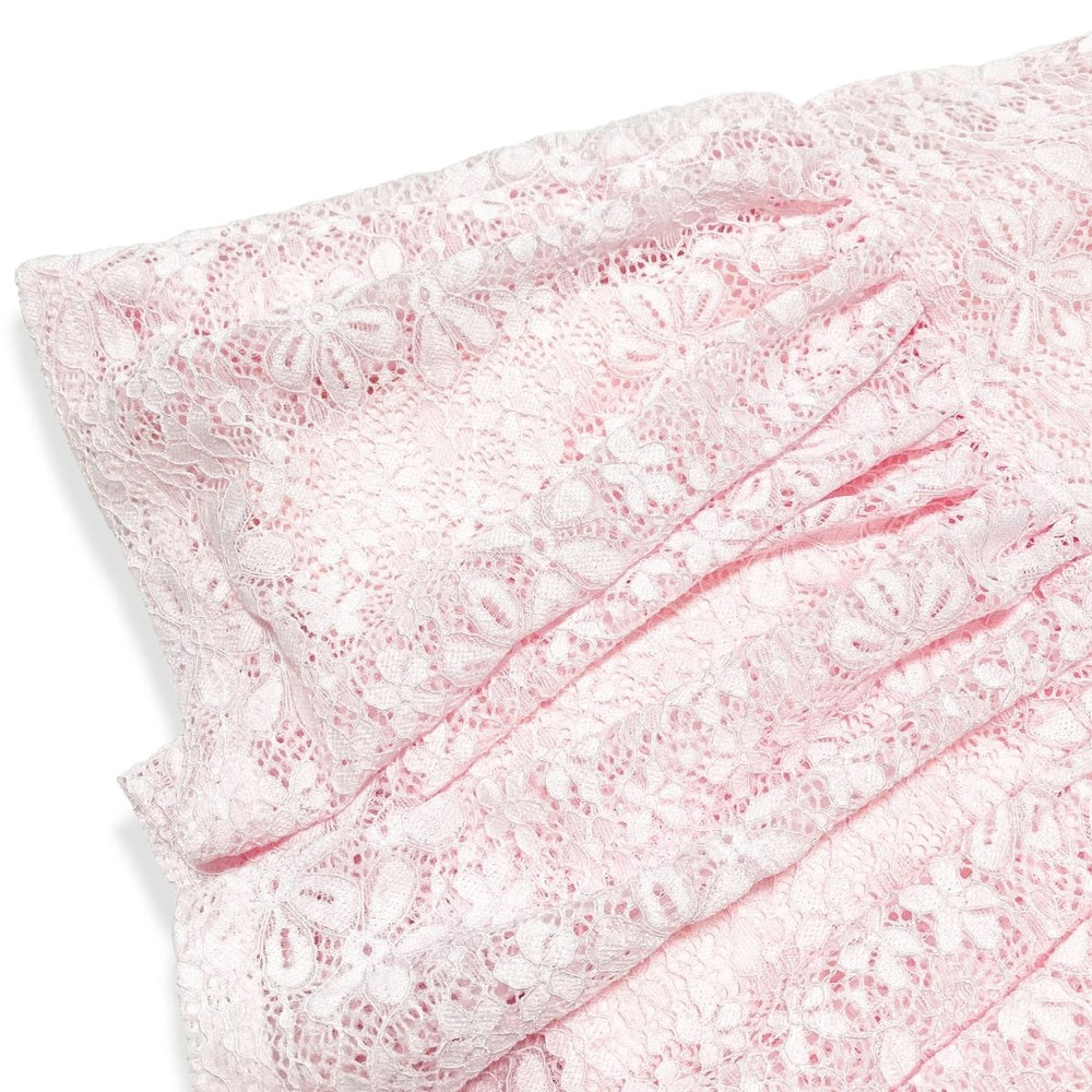 Doe a Deer Girls Pink Dropwaist Lace Dress babysupermarket