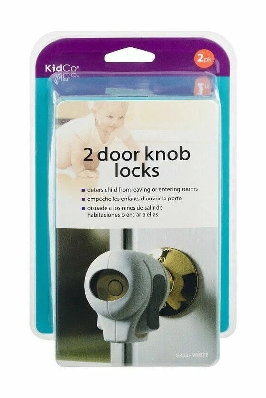 KidCoKidCo 2 Door Knob Locks WhiteBabysupermarket
