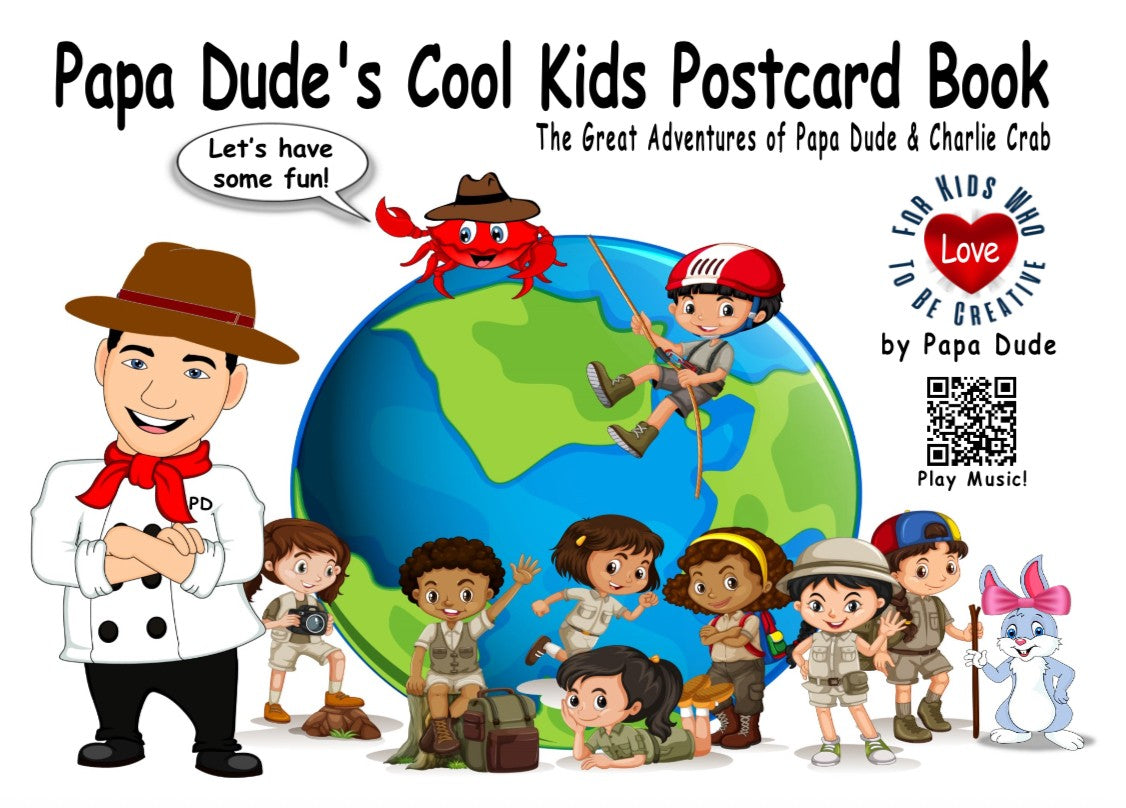 Papa Dude's Cool Kids Postcard Book