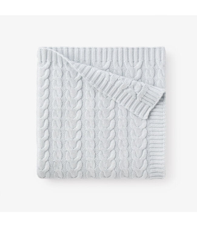 Elegant Baby Nursery Decor / Blankets Elegant Baby Pale Blue Horseshoe Cable Blanket