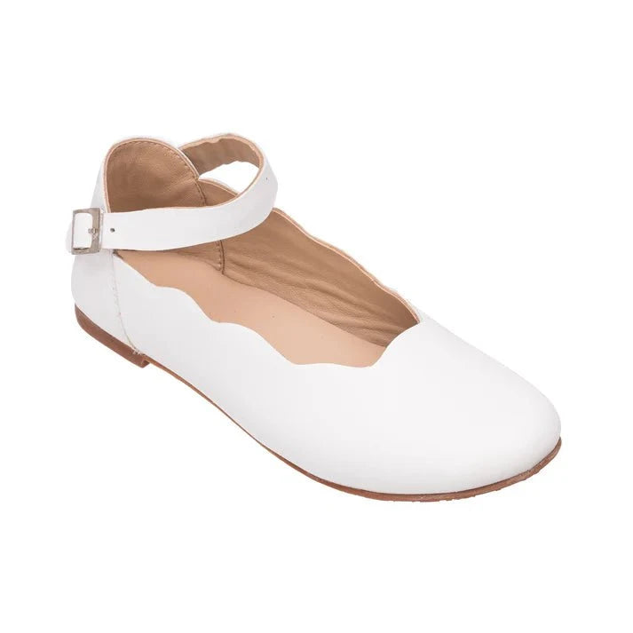Elephantito Shoes 9 / White Elephantito Girls Ondina Flats - White