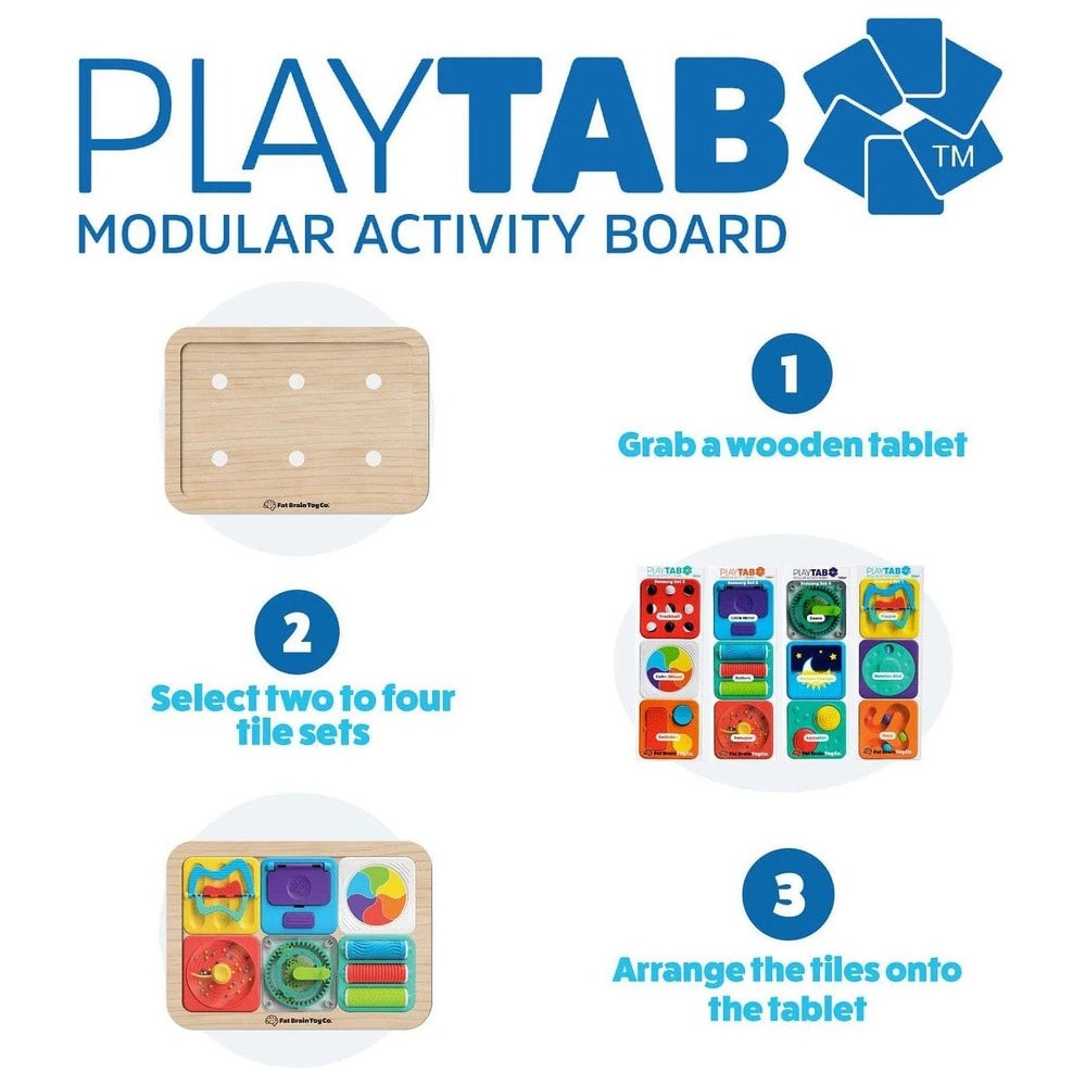 Fat Brain Play Tab Modular Activity Board Sensory Set 1