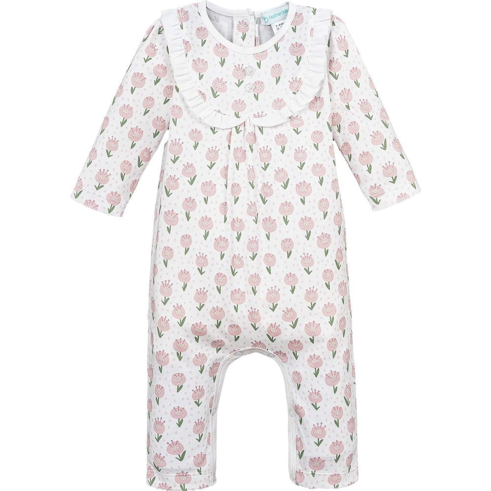 Feather BabyFeather Baby Girls Camila Ruffle Yoke RomperBabysupermarket