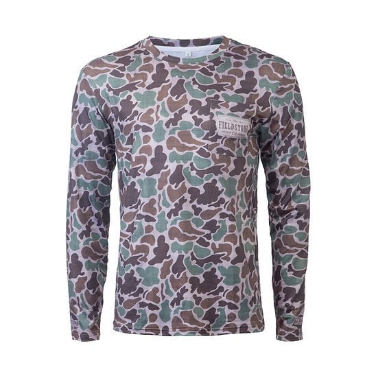 Fieldstone Boys Dri-Fit Pocketed Long Sleeve Camo Tee