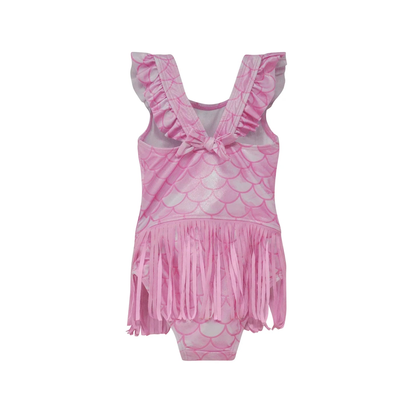 Flap Happy Girls Swimwear Flap Happy Girls Keilani Fringe Swimsuit - Pixie Scales Pink