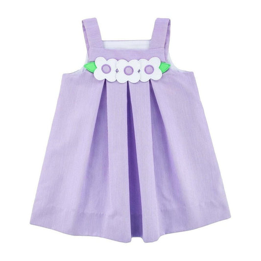 Florence Eiseman Lavender Icing Pincord Dress with Flowers