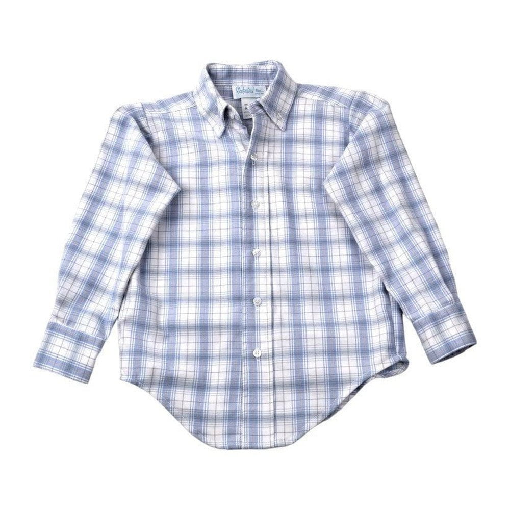 Funtasia Too Apparel & Gifts Multi / 4 Funtasia Too Blue & Tan Plaid Button Down Shirt