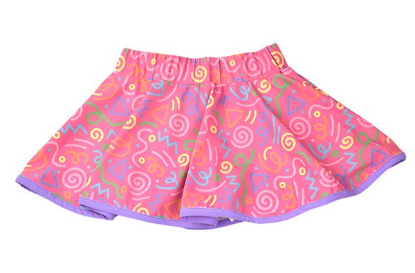 Funtasia Too Lilac & Hot Pink / 5 Funtasia Too Hot Pink Squiggles Athletic Skort Set