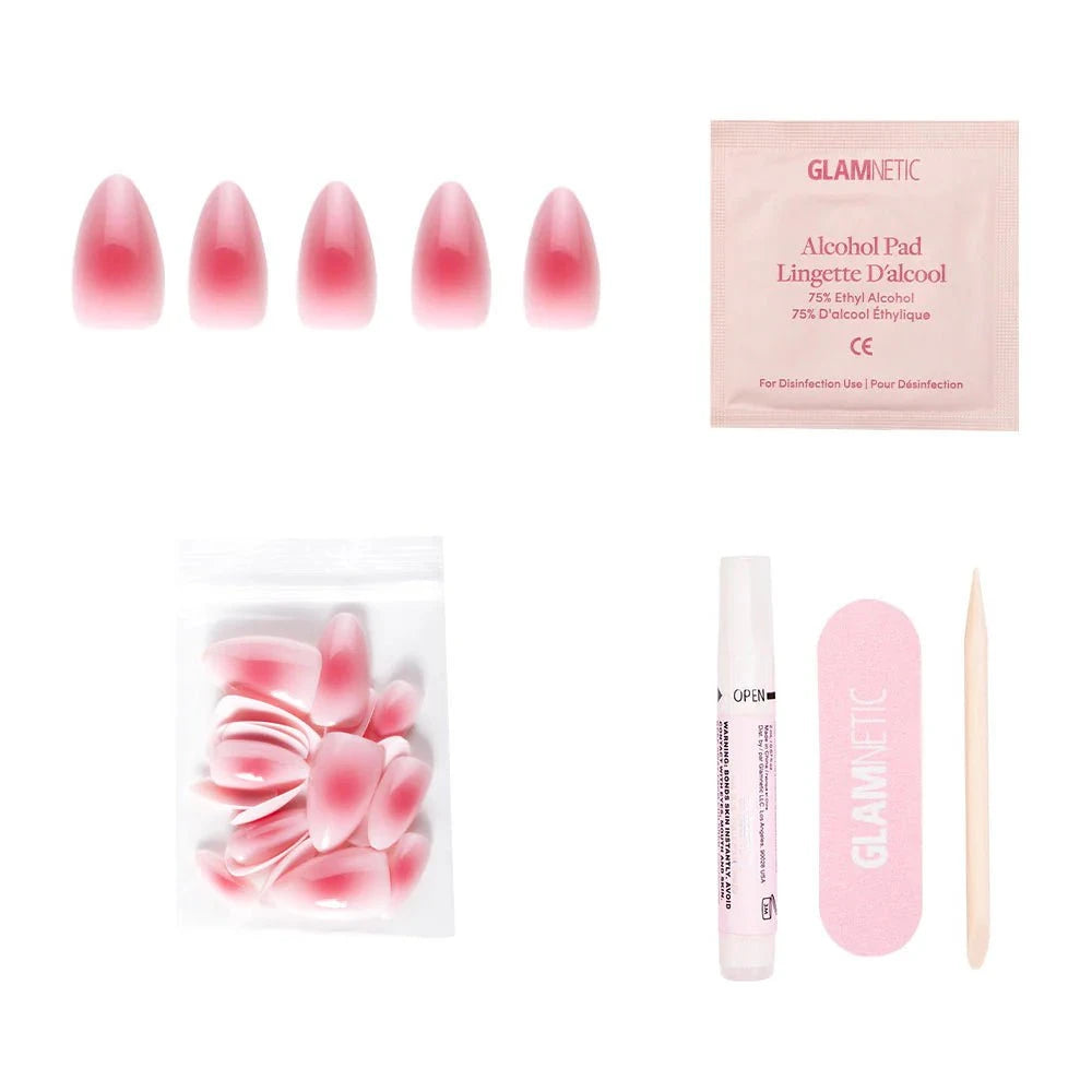 Glamnetic Press-On Nails - Blushing Aura, Short Almond
