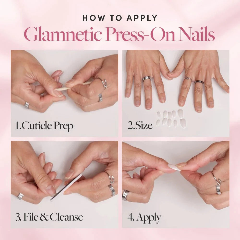 Glamnetic Press-On Nails - Moonlight, Short Almond