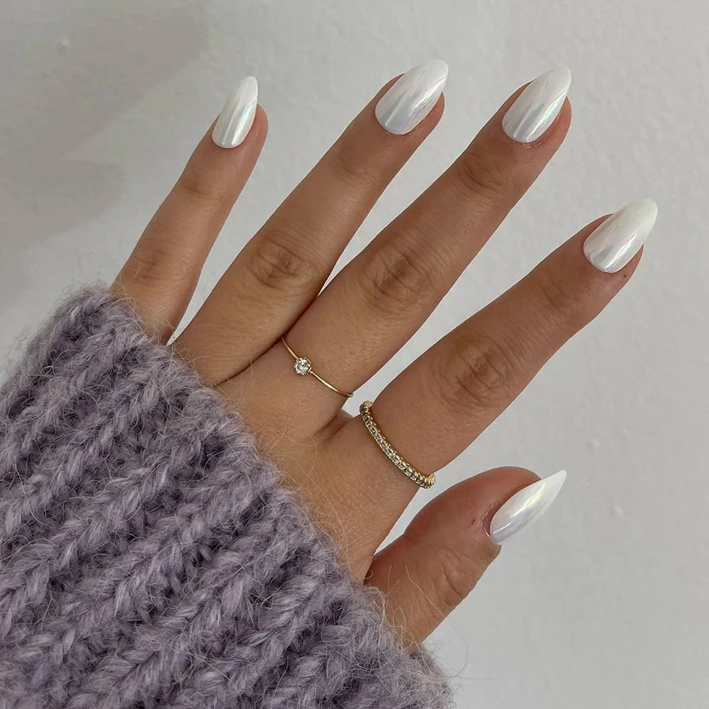 Glamnetic Press-On Nails - Moonlight, Short Almond