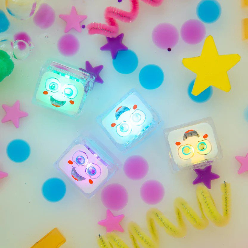 Glo Pals 4 Pack Orange Light Up Cubes Party Pal
