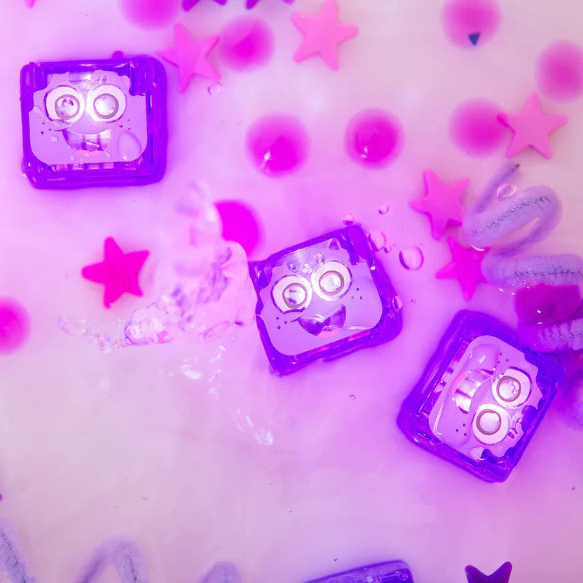 Glo Pals 4 Pack Purple Light Up Cubes Lumi
