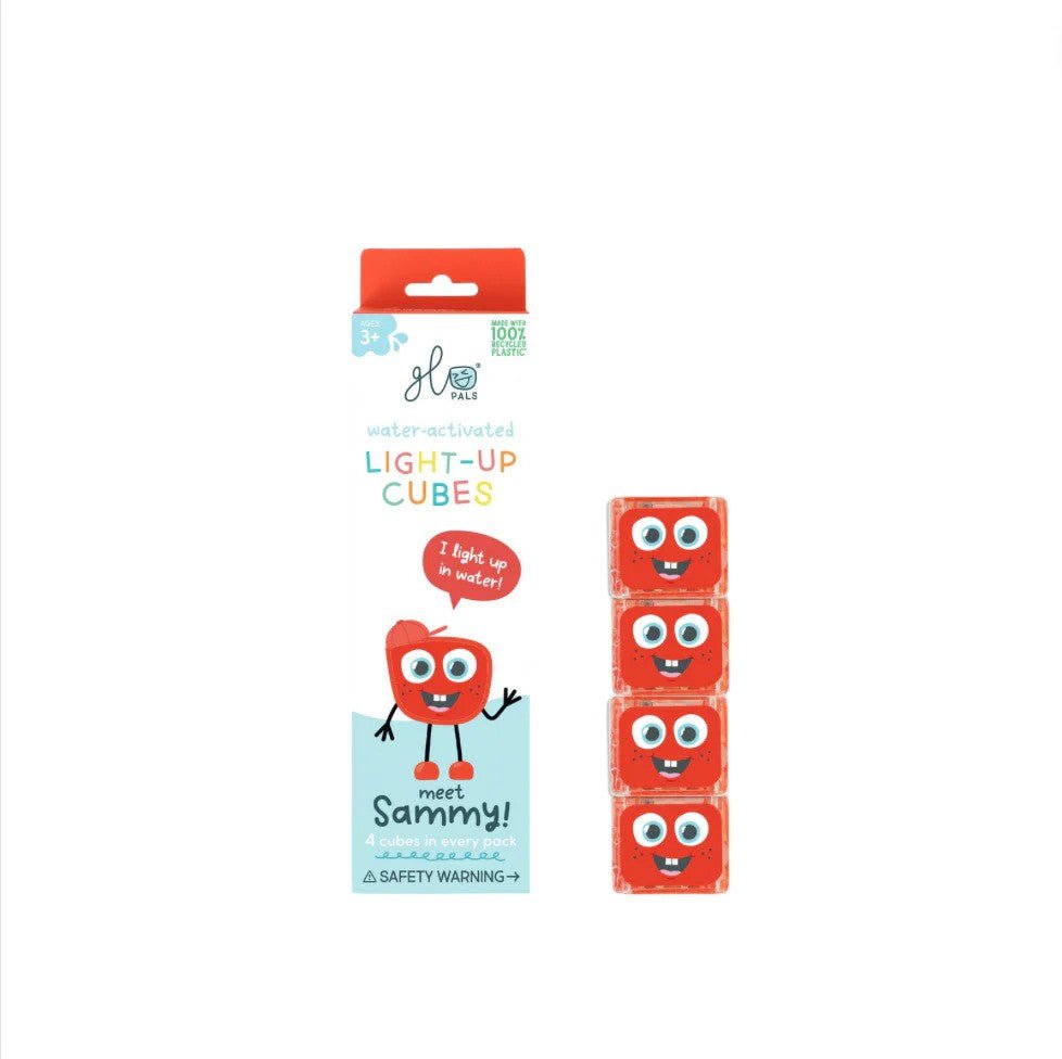 Glo Pals 4 Pack Red Light Up Cubes Sammy