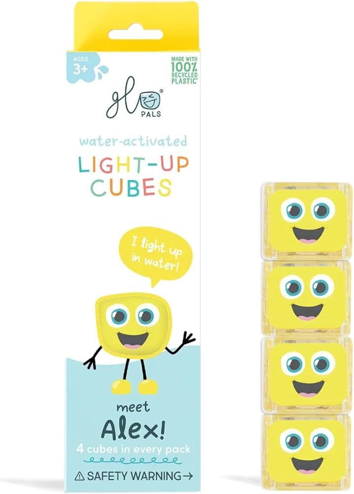 Glo Pals 4PK Yellow Light Up Cubes Alex