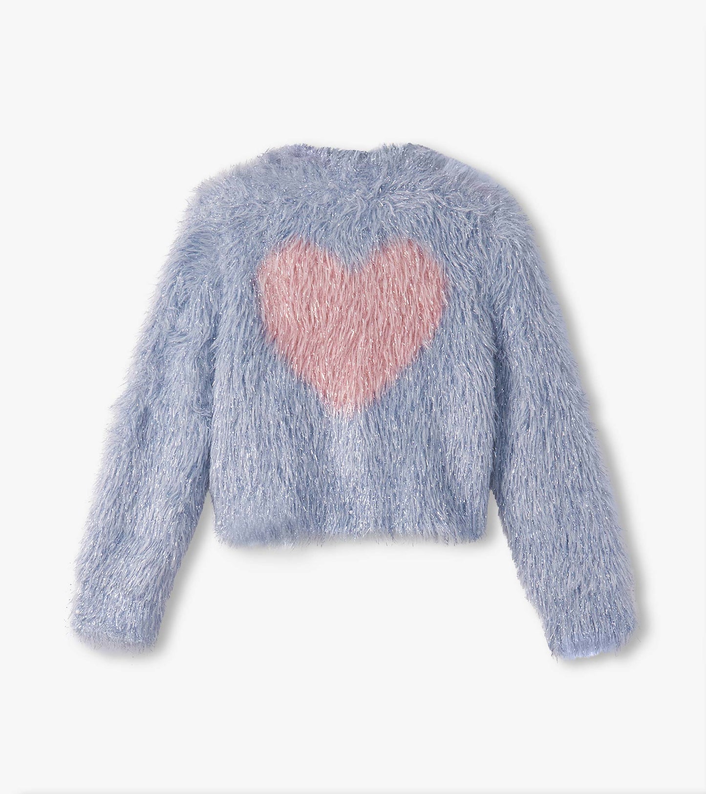 Hatley Glitter Heart Blue Metallic Cardigan