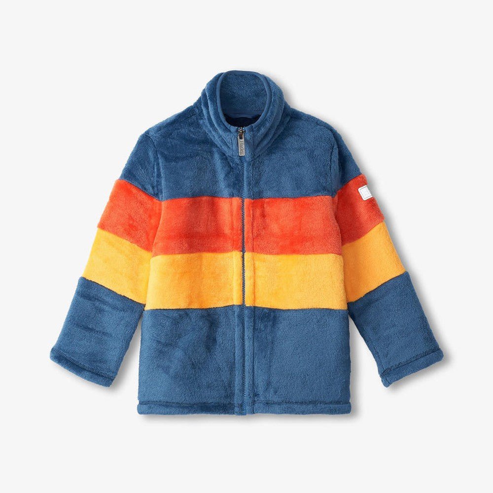 Hatley Boys Apparel / Outerwear / Toddler 2 / Ensign Blue Hatley Koi Color Block Fuzzy Fleece Zip Up