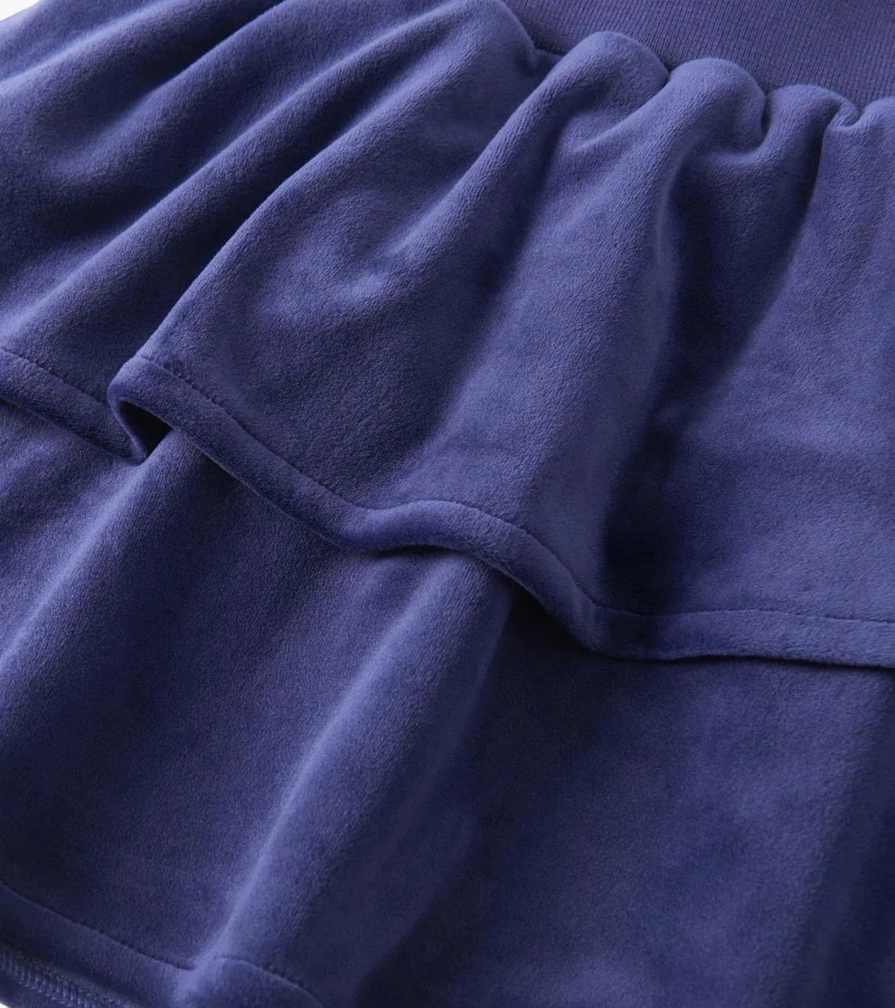 Hatley Patriot Blue Velour Skirt