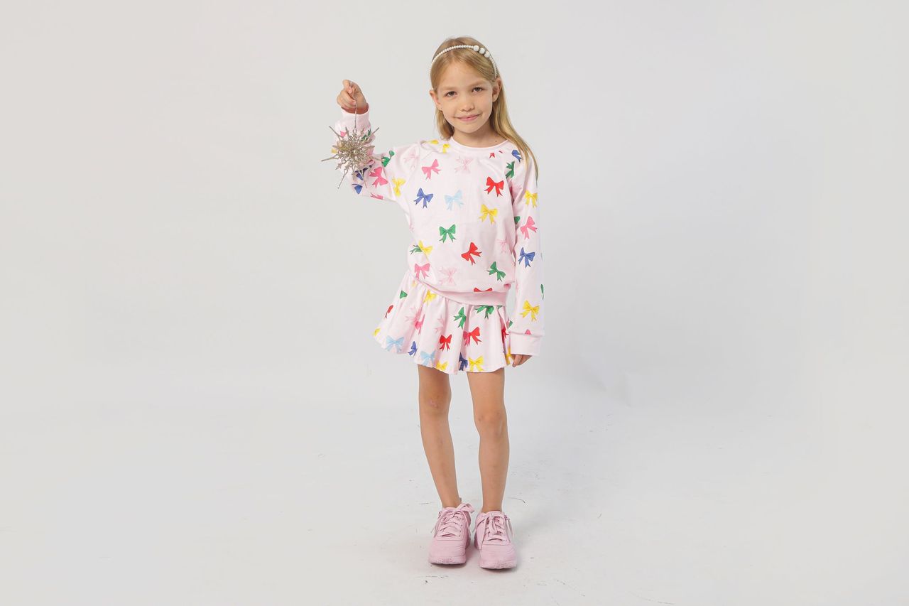 Haven Girl General Haven Girl Blush Pink Bow Sweatshirt