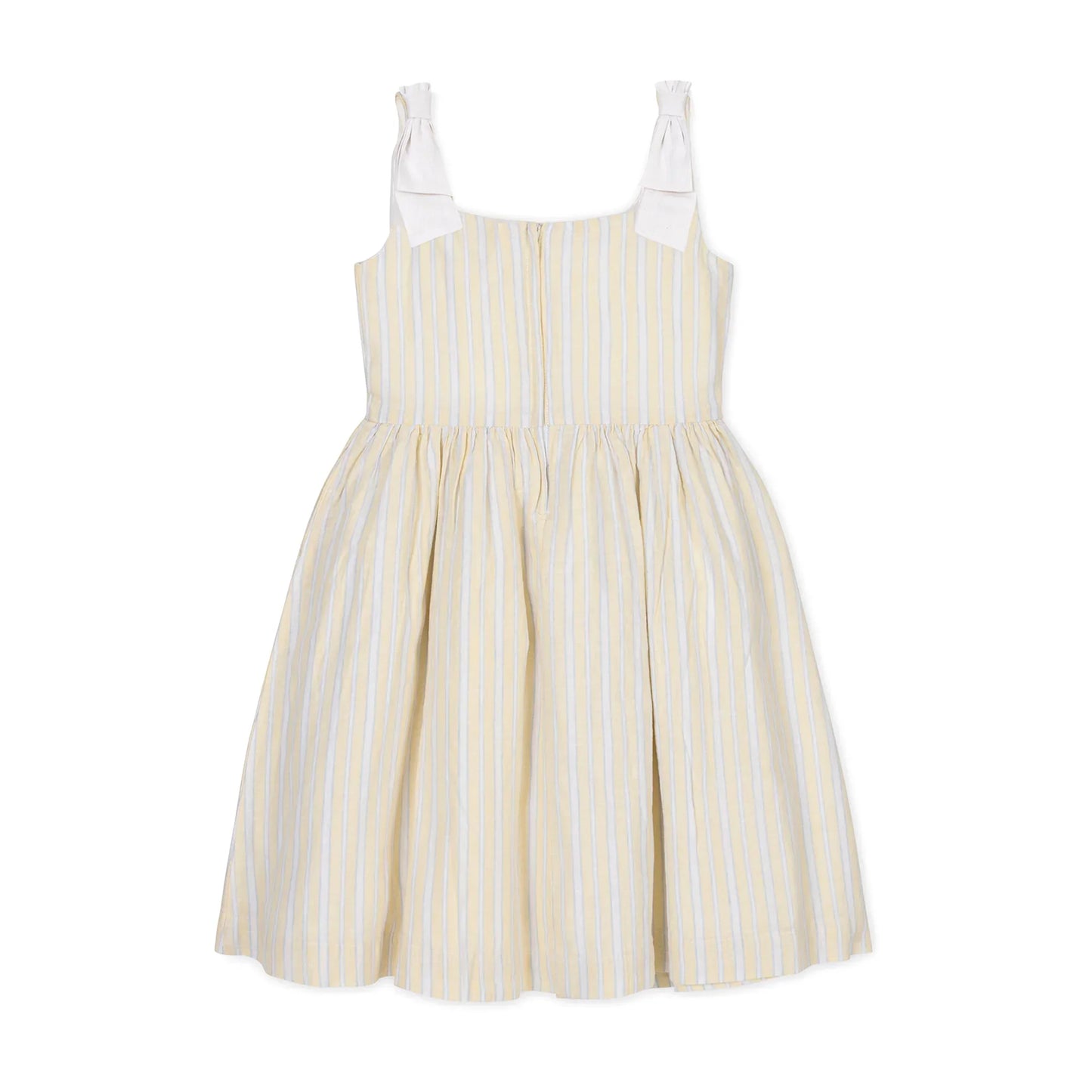 Hope & HenryHope & Henry Girls Linen Bow Shoulder Dress - Sunlit StripeBabysupermarket