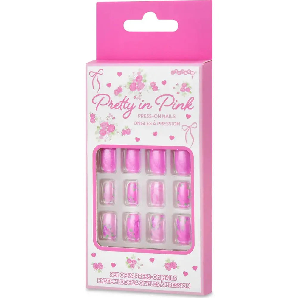 Iscream Pretty in Pink Iscream Girls Pretty in Pink Press On Nail Set