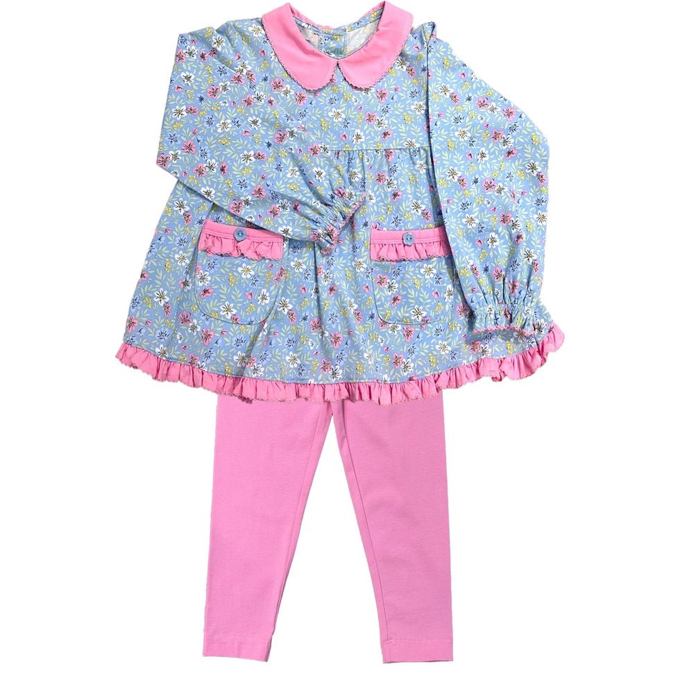 Ishtex Textile Products Toddler Blue Bell / 12 Mo Ishtex Textile Products Blue Bell Girls Legging Set