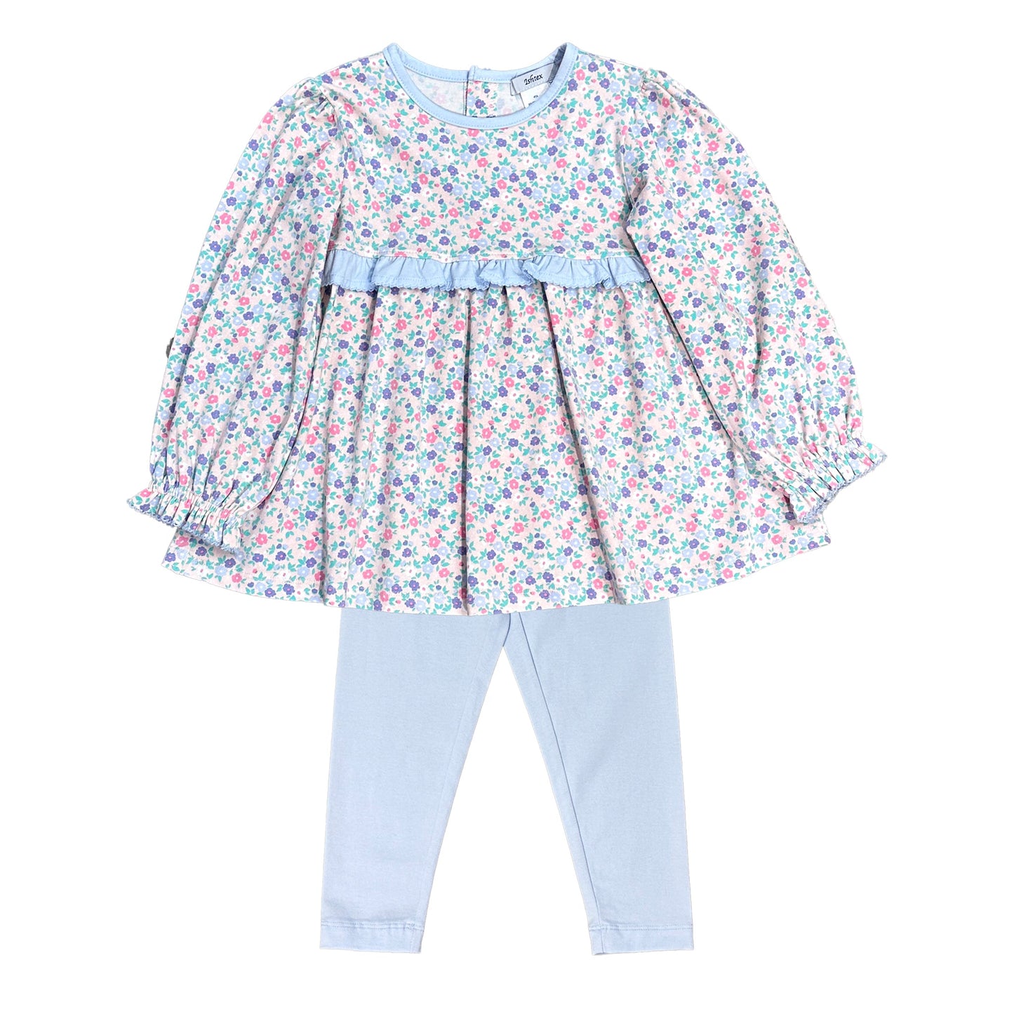 Ishtex Textile Products Blue / 12 Mo Ishtex Textile Products Ditsy Flower Legging Set