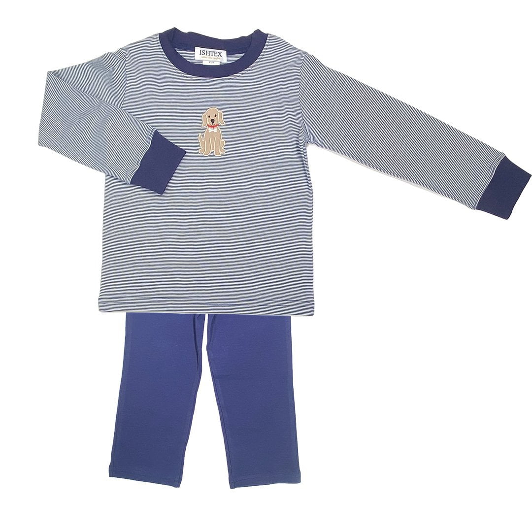 Ishtex Textile Products Boys Playsets Dog / 2 Toddler Ishtex Textile Products Dog Applique Boys Pant Set
