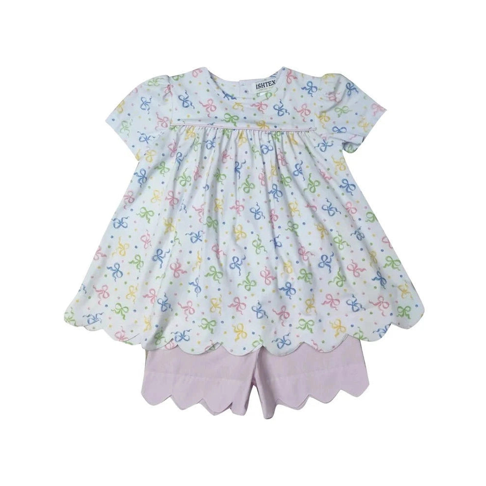 Ishtex Textiles Products Bow Girls Short Set