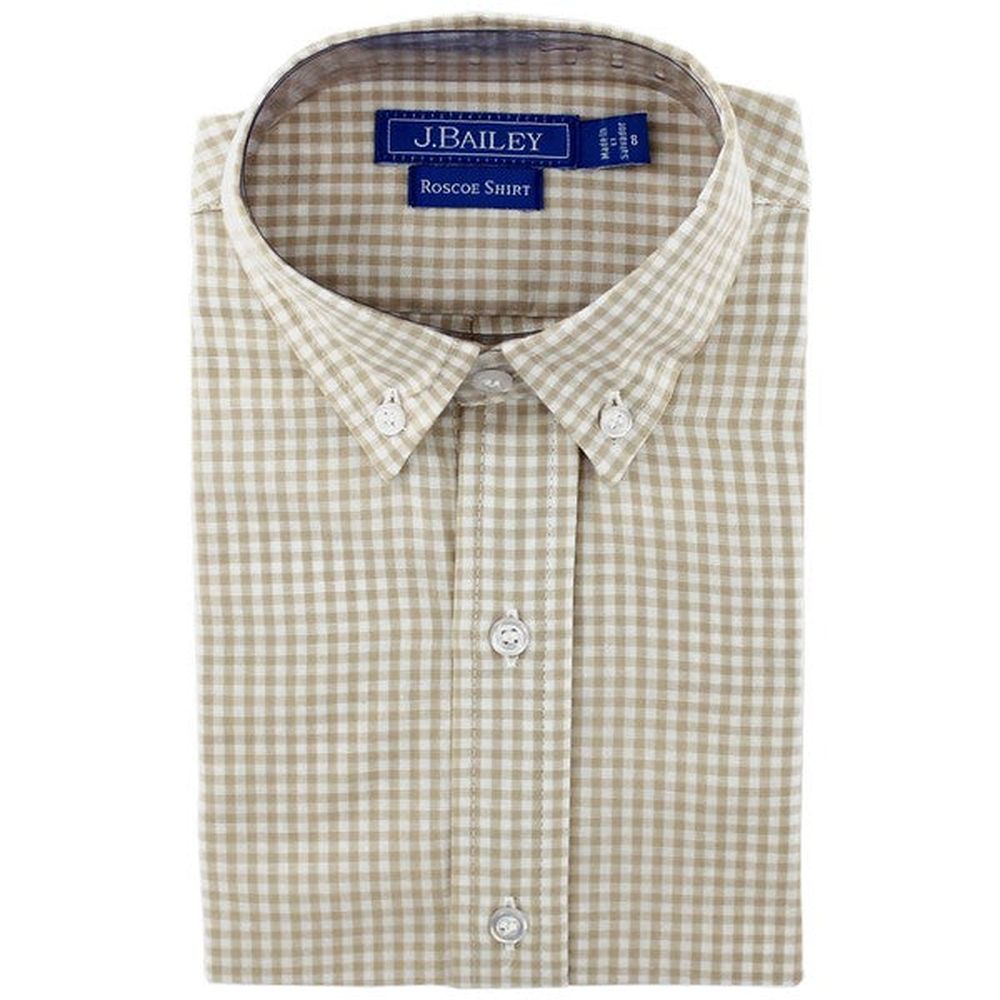 Bailey Boys Kids J Bailey by Bailey Boys Khaki Check Button Down Shirt
