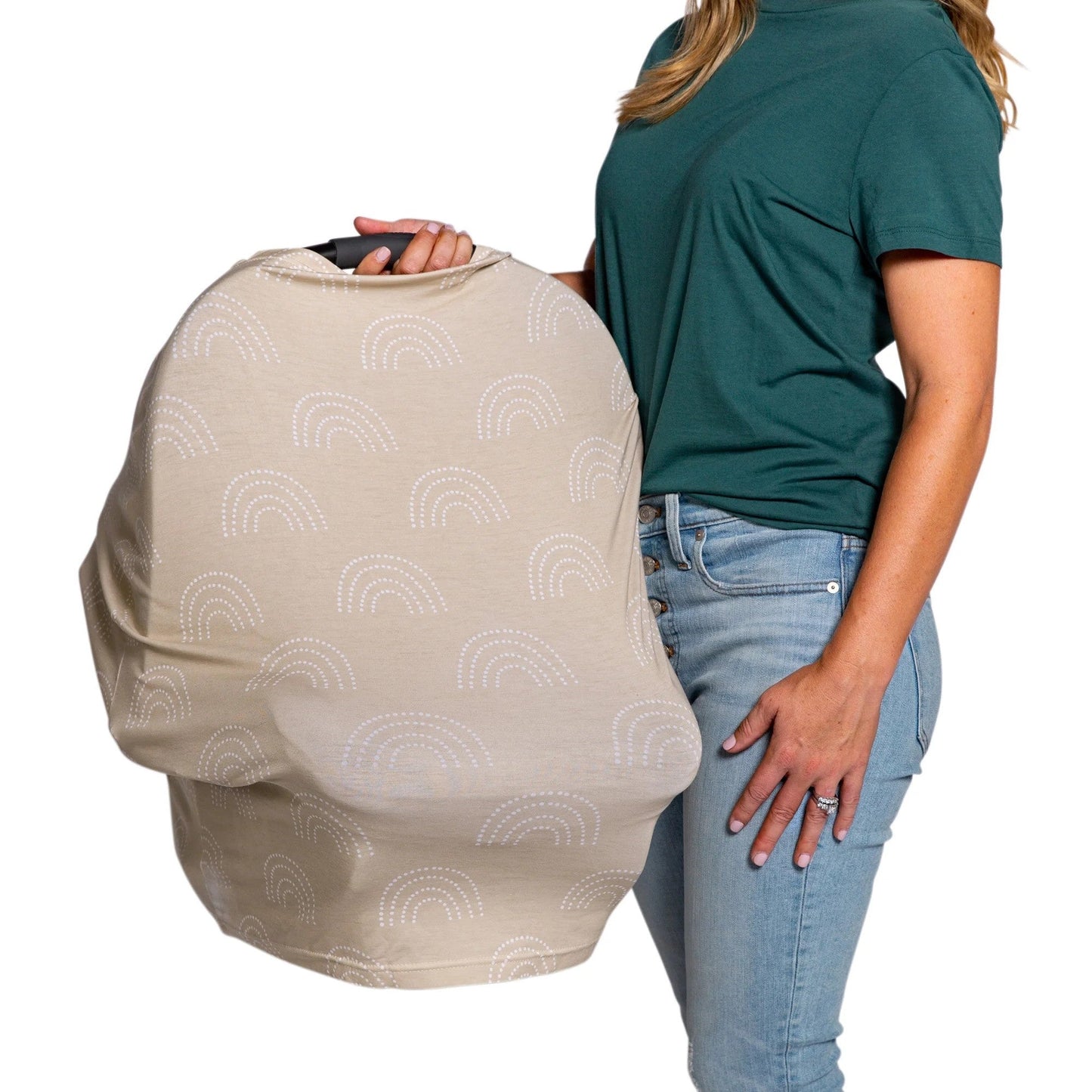 J L Childress Company Baby Care J L Childress 4-IN-1 Multi-Use Cover Dot Rainbow