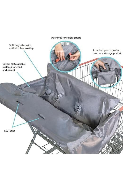 J L Childress CompanyJ L Childress Healthy Habits Shopping Cart Cover GreyBabysupermarket