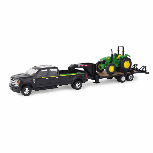 Tomy Play Vehicles John Deere 5075E 2017 Ford F-350 And 5th Wheel Trailer 1:32