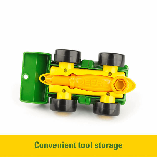 Tomy Play Vehicles John Deere Build A Buddy Bonnie Scoop Tractor With Wagon and Cow