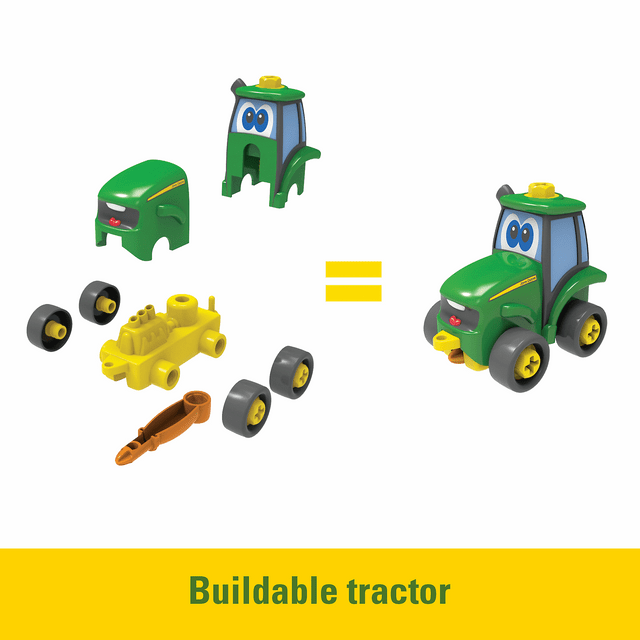 Tomy Play Vehicles John Deere Build A Buddy Johnny Tractor Includes Screwdriver