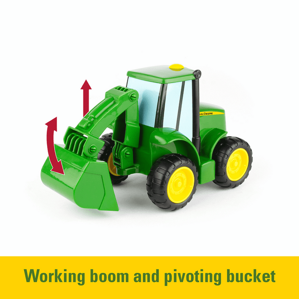 Tomy Play Vehicles John Deere Lights & Sounds Farmin' Friends Toy Hauling Set with Truck and Backhoe Tractor