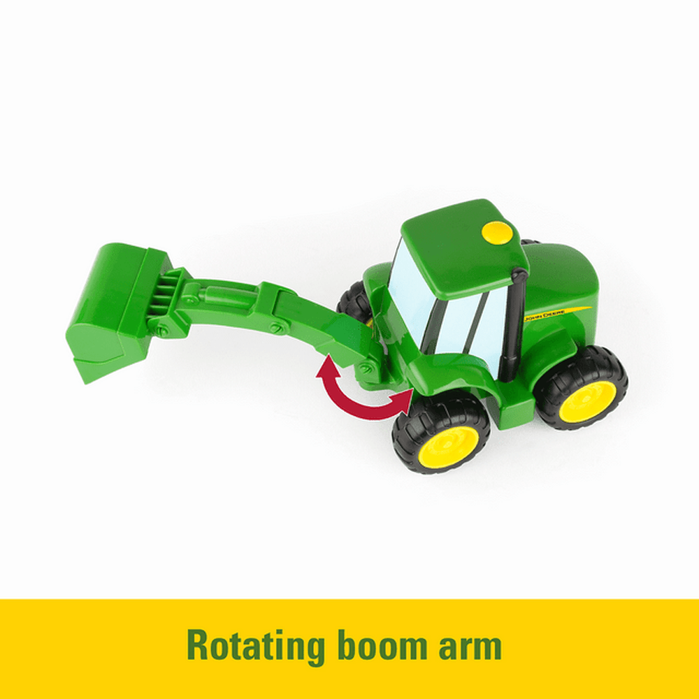 Tomy Play Vehicles John Deere Lights & Sounds Farmin' Friends Toy Hauling Set with Truck and Backhoe Tractor