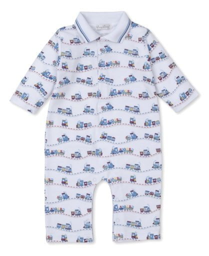 Kissy Kissy Boys Apparel / Outfits / Infant 12-18 Mo / Multi / Fall 2024 Kissy Kissy Rambling Railroad Playsuit