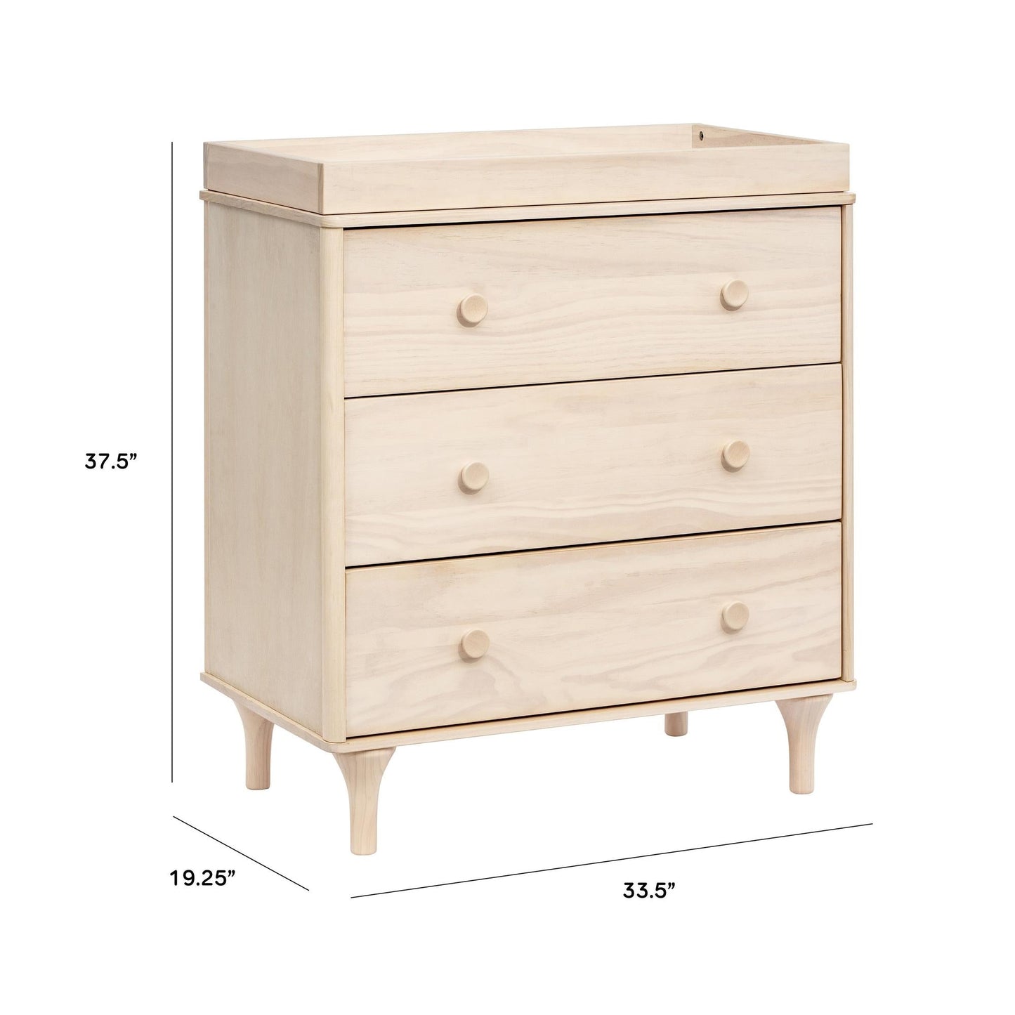 BabylettoBabyletto Lolly 3-Drawer Changer Dresser with Removable Changing TrayBabysupermarket