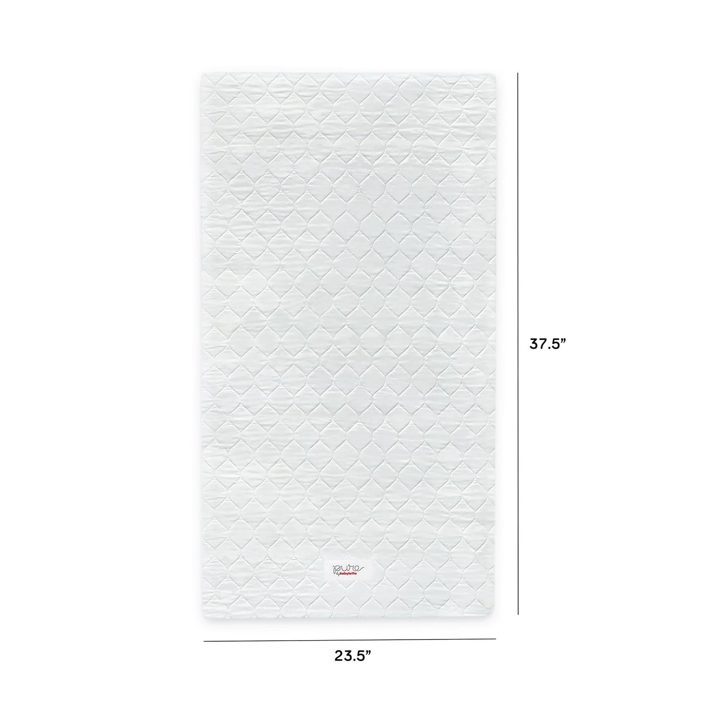 Babyletto Pure Core Mini Crib Mattress w/ Hybrid Quilted Waterproof Cover Lightweight