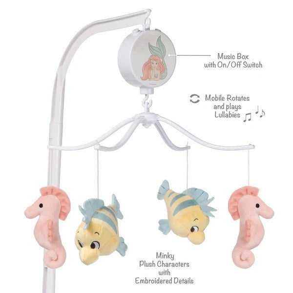 Lambs & Ivy Disney Baby The Little Mermaid Musical Baby Crib Mobile