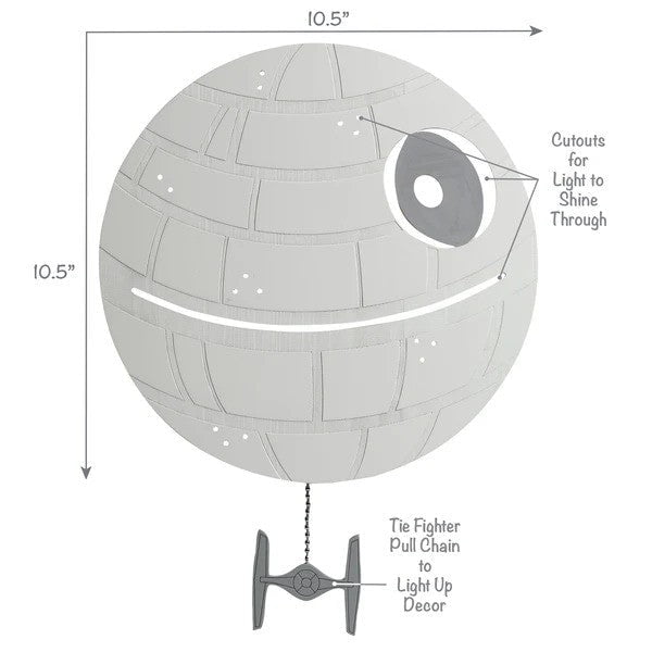 Lambs & Ivy Star Wars Signature LED Light-Up Death Star Wall Decor/Art