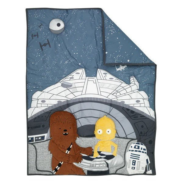 LAMBS & IVY More Decor Lambs & Ivy Star Wars Signature Millennium Falcon 3-Piece Baby Crib Bedding Set