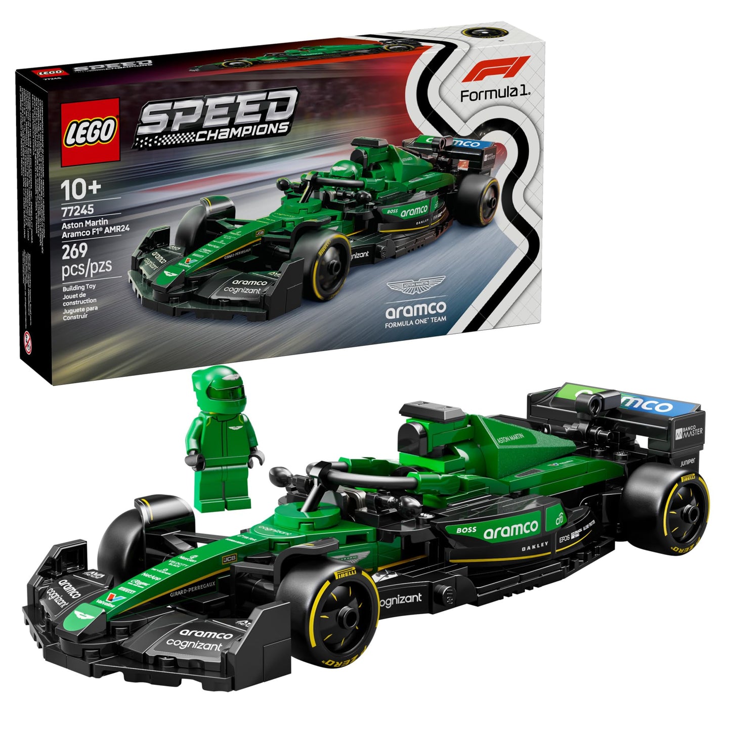 Lego Building and Construction Lego Aston Martin Aramco F1 AMR24 Race Car