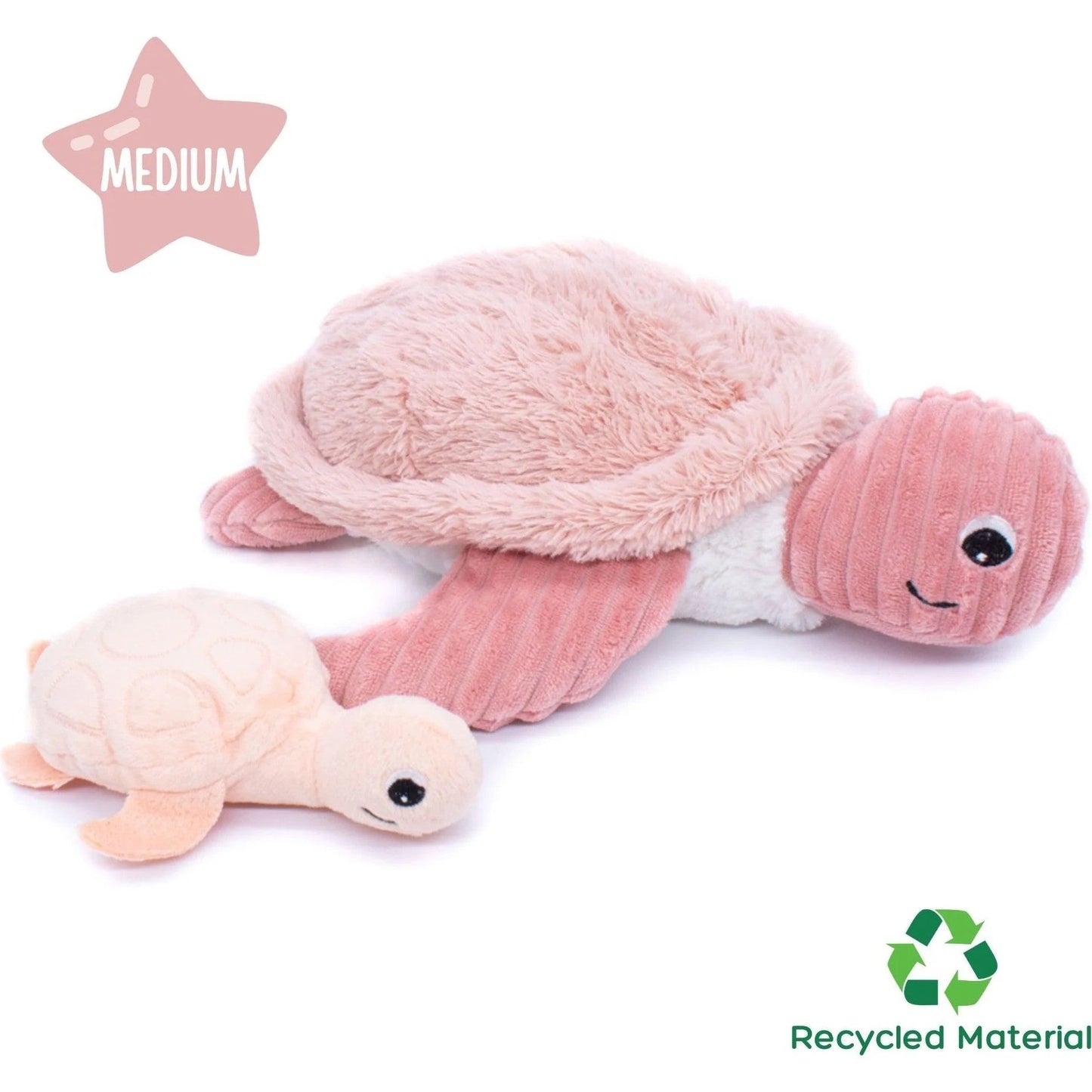 Les Ptipotos: Sea Turtle Mom and Baby Medium Pink