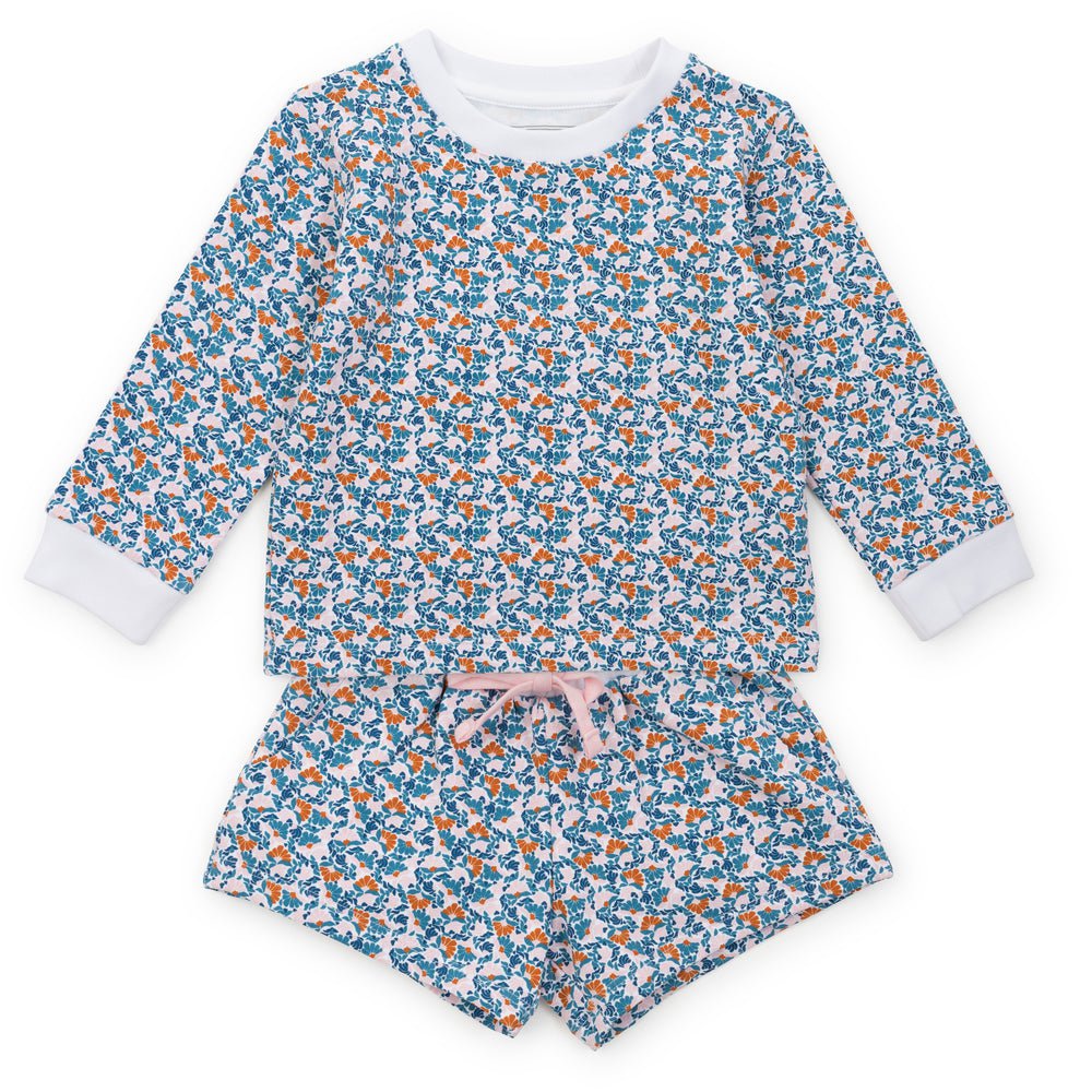 Lila and Hayes Girls Apparel / Sleepwear / Tween Autumn Blooms / 5 Lila and Hayes Autumn Blooms Stella Sweatshirt Short Set